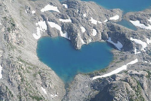 heart shaped lake