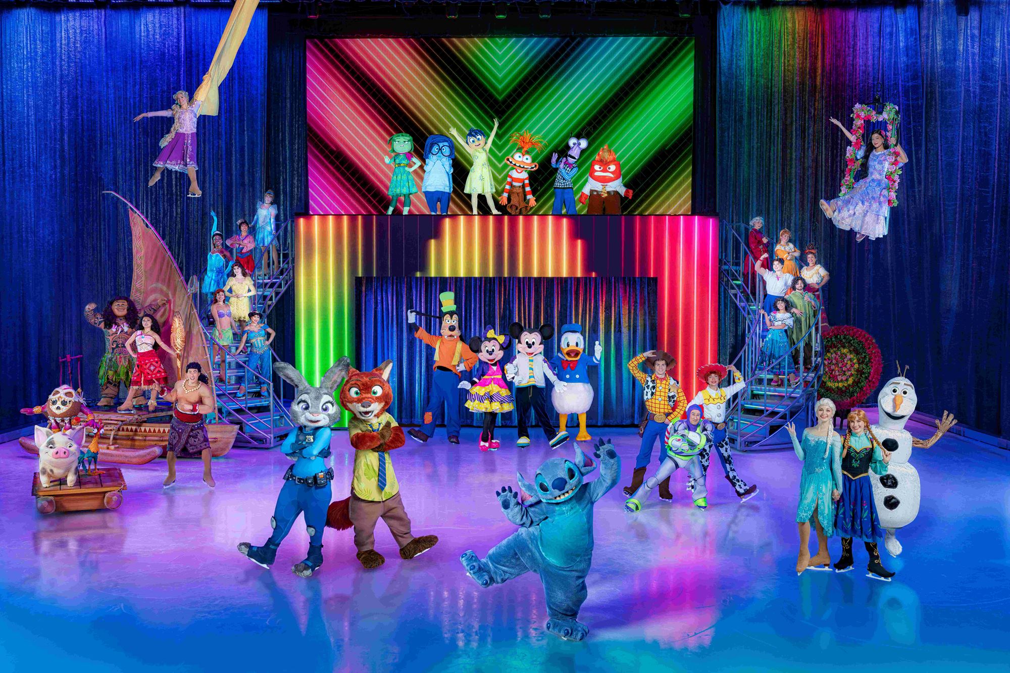 Disney On Ice performers skating at Expo Square Pavilion Tulsa State Fair 2026